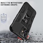 Wholesale Military Grade Armor Protection Stand Magnetic Feature Case for iPhone 12 Mini 5.4 (Red)